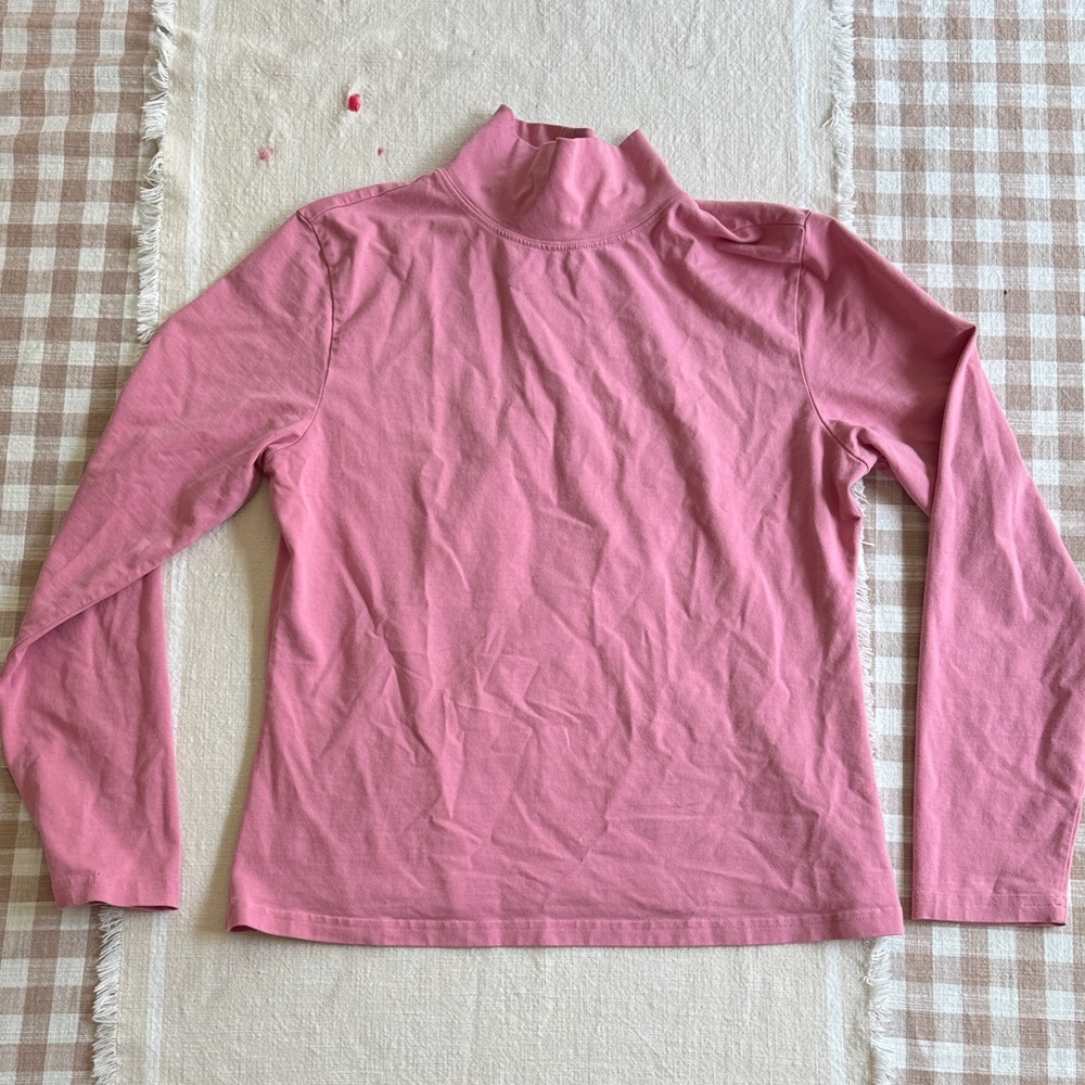 Dusty Rose Long Sleeve Mock Neck Top